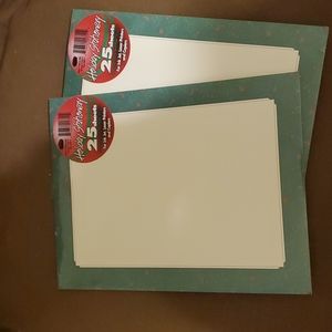 2 Packages of Christmas Holiday Stationery  25 Sheets ea